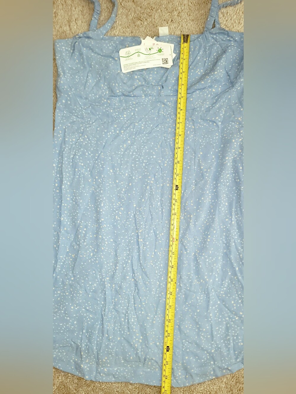 NWT ROXY SWEET LILY DRESS, Viscose, Size LARGE, NWT, LIGHT BLUE, Confetti - Picture 7 of 7